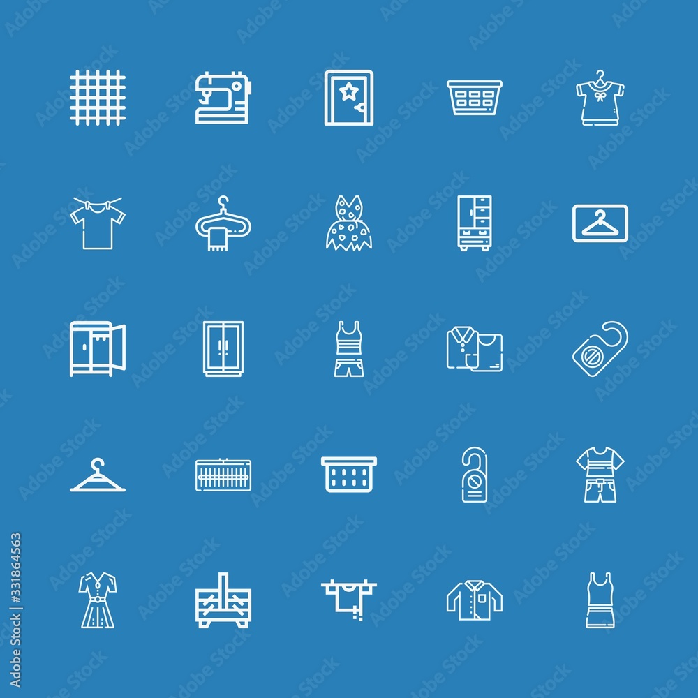 Editable 25 hanger icons for web and mobile