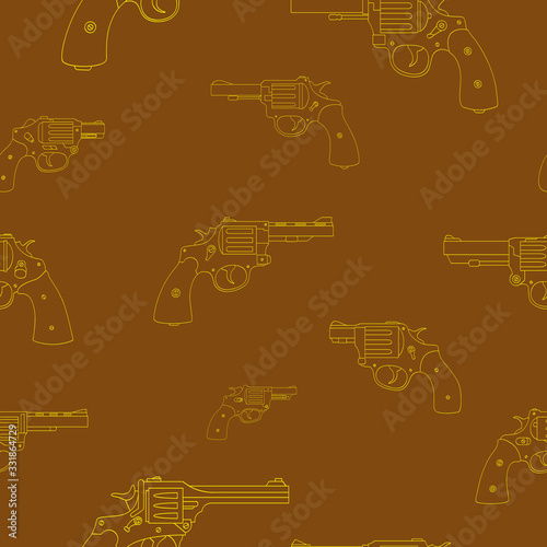 Seamless vector pattern with Revolvers