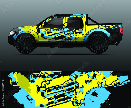 truck decal graphic wrap vector, abstract background
