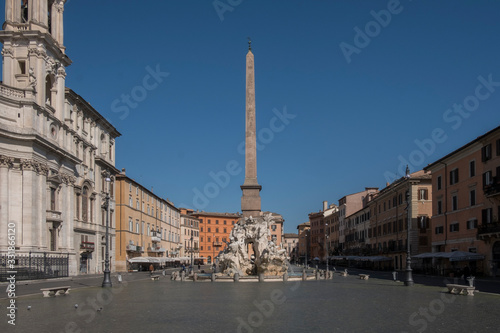 Navona square in Rome without people