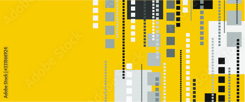 Abstract background with scattered mosaic pieces