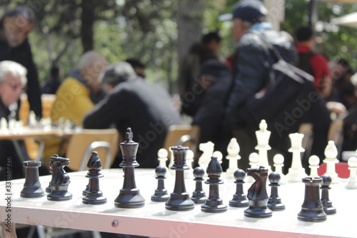 chess on white background photo