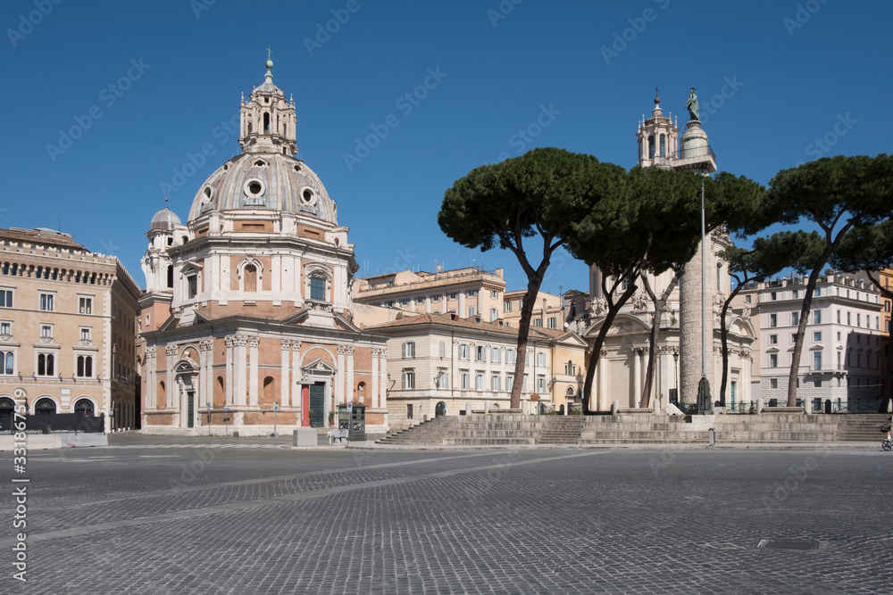 Roman Forum in Rome without people