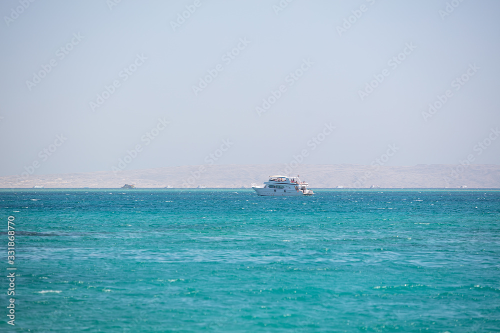 Yacht near the shore in Egypt