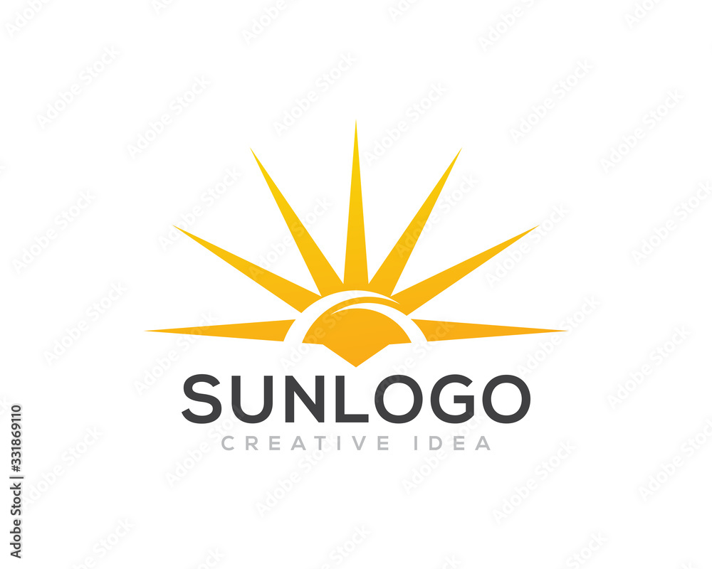 Obraz premium Sun Logo Icon Design Vector