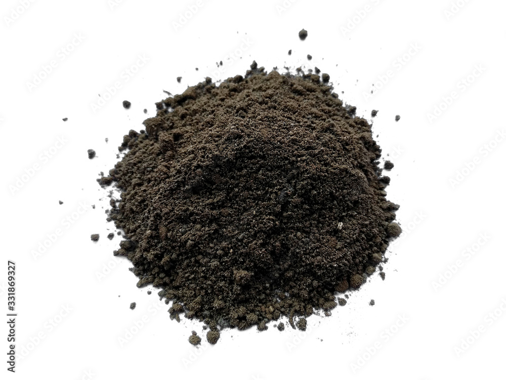 Soil arrangement with clipping path. Soil or land texture on white background. Soil arrangement with clipping path. Soil or land texture on white background.