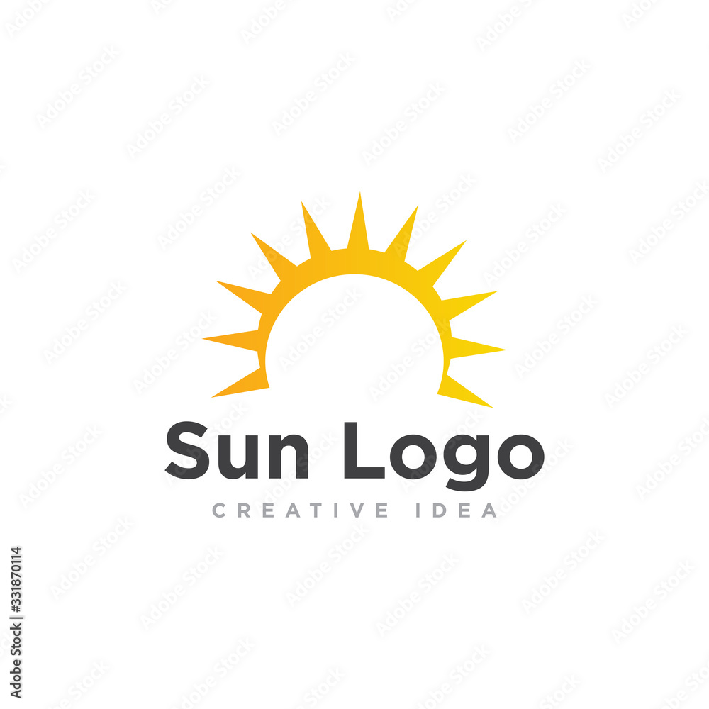 Fototapeta premium Sun Logo Icon Design Vector