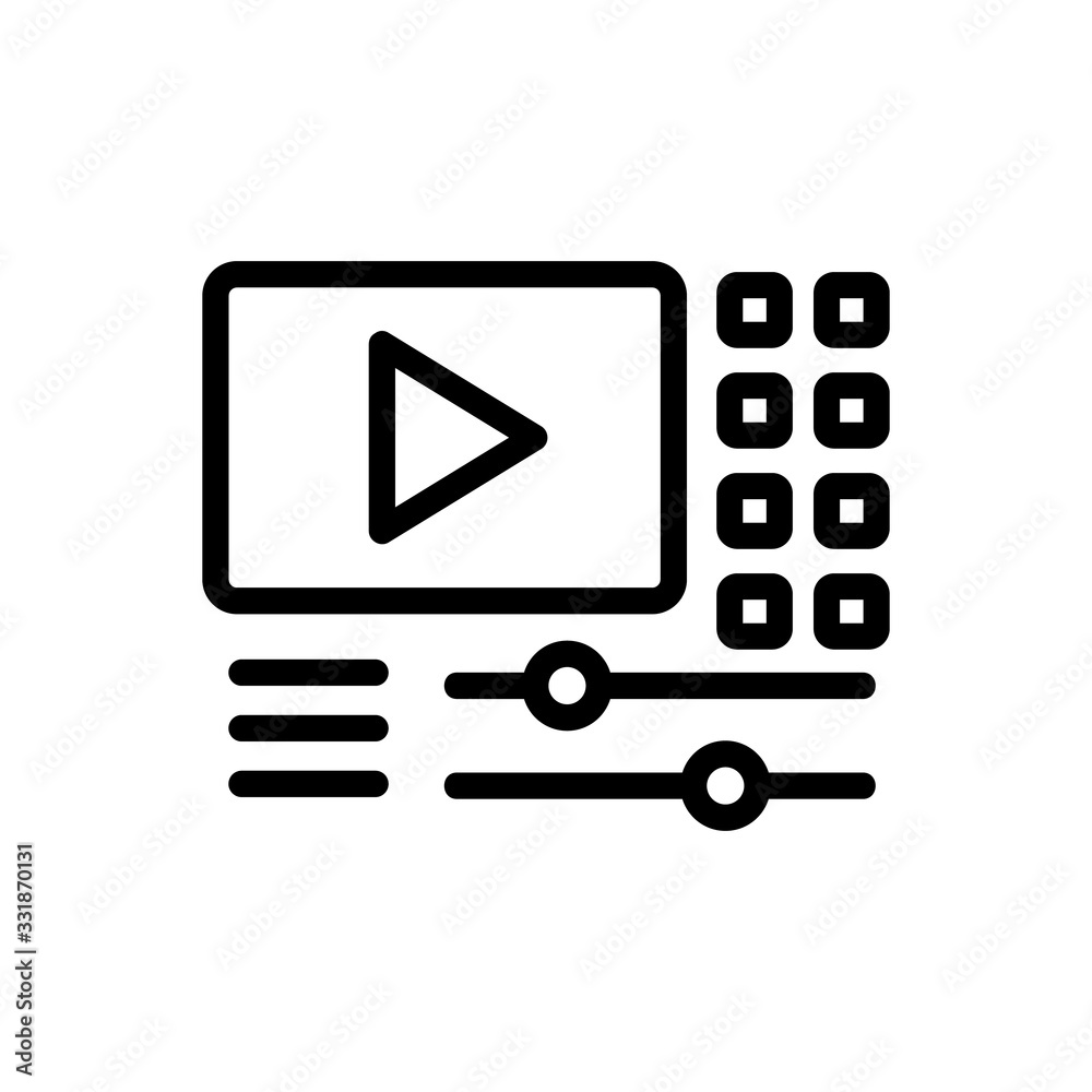 online video icon vector. online video sign. isolated contour symbol illustration online video icon vector. online video sign. isolated contour symbol illustration