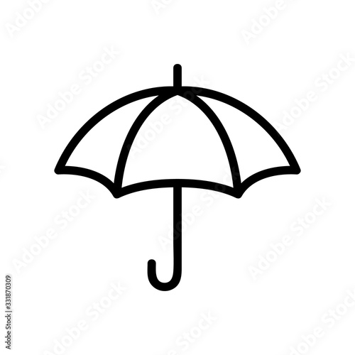 summer umbrella icon vector. summer umbrella sign. isolated contour symbol illustration