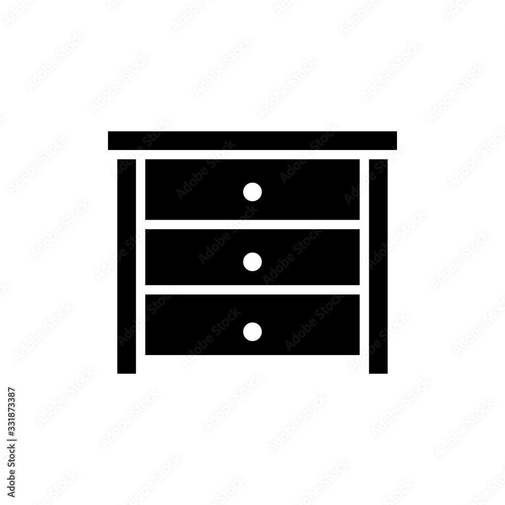 Drawer vector icon Glyph Illustration Drawer vector icon Glyph Illustration