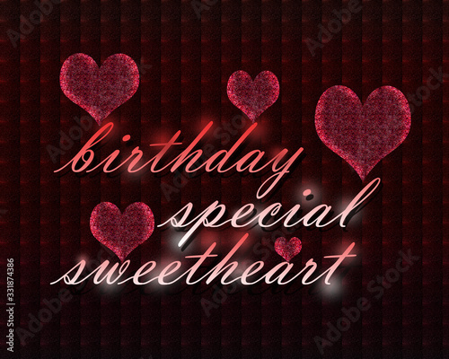 happy birthday sweetheart images illustration