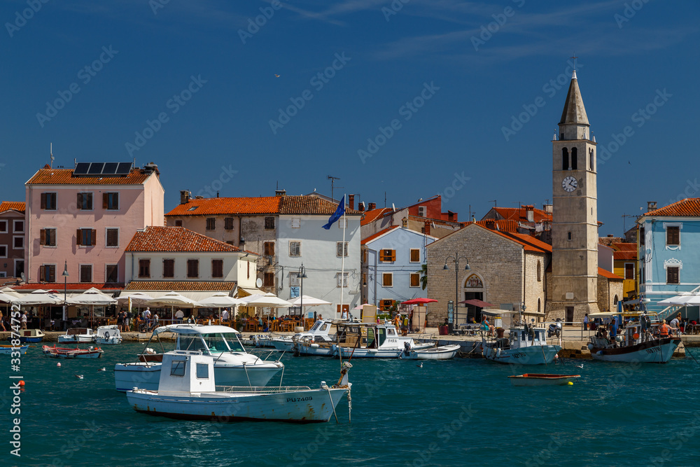 FAZANA / CROATIA - AUGUST 2015: View to the bay of Fazana town in Istria, Croatia