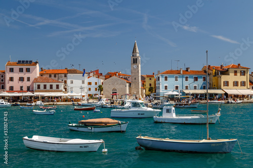 FAZANA / CROATIA - AUGUST 2015: View to the bay of Fazana town in Istria, Croatia