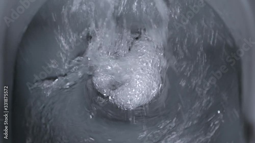 toilet flush with dark sanitary