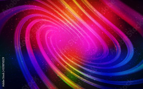 Dark Multicolor vector texture with milky way stars. Modern abstract illustration with Big Dipper stars. Best design for your ad, poster, banner.