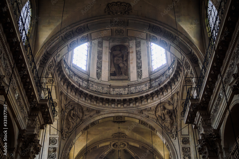Amazing architecture of the Saint Paul church - Paris, France