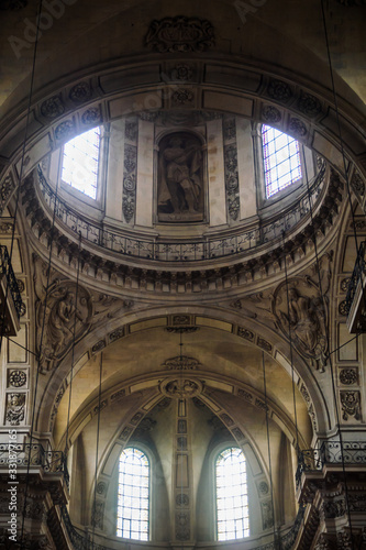 Beautiful inside of the Saint Paul church - Paris  France