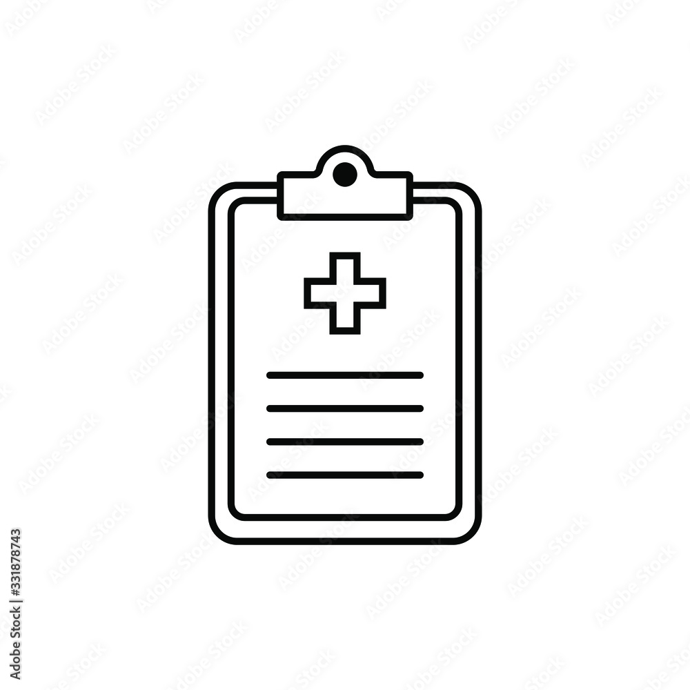 Medical record icon, medical report icon, vector isolated Medical record icon, medical report icon, vector isolated