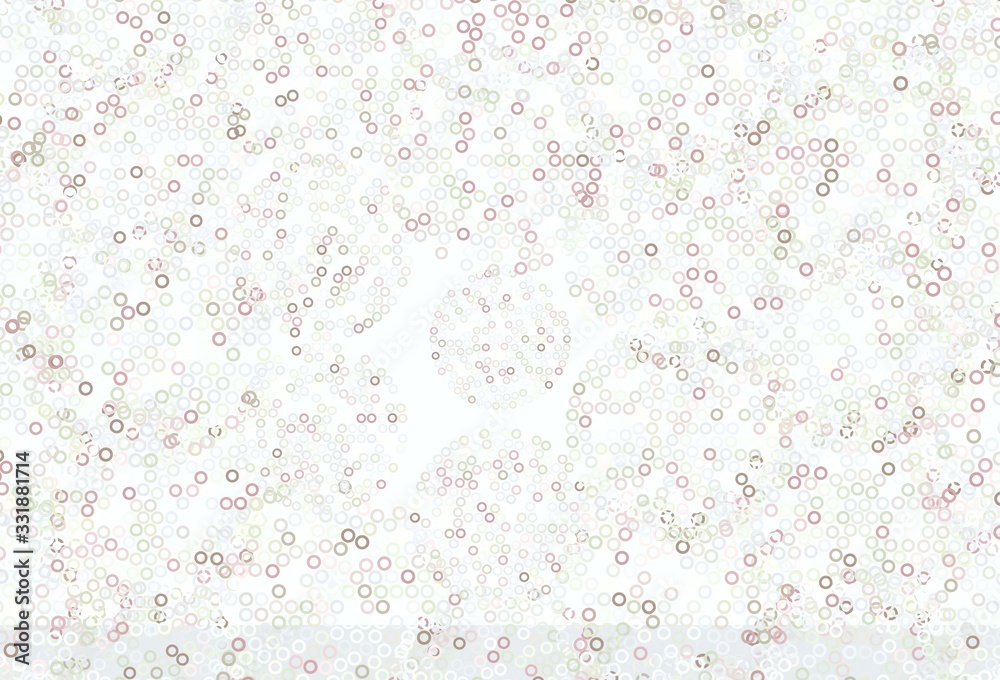 Light Pink, Green vector texture with disks. Light Pink, Green vector texture with disks.