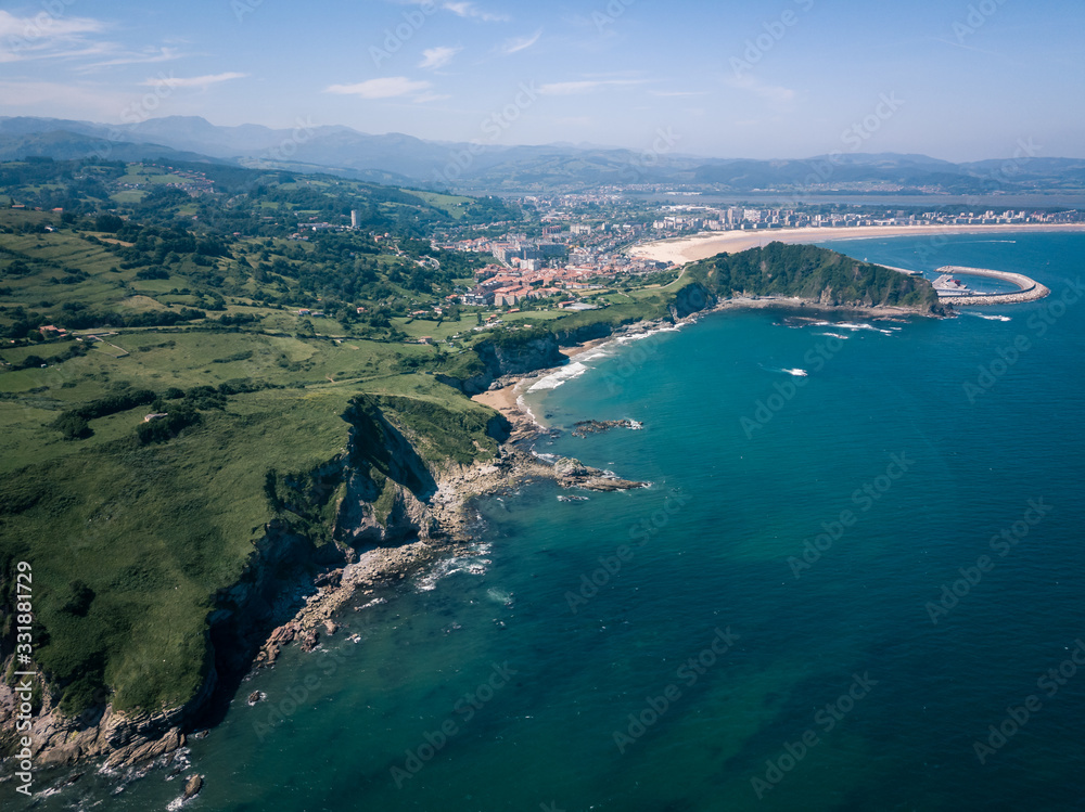 Line coast to Liendo, Cantabria, Spain