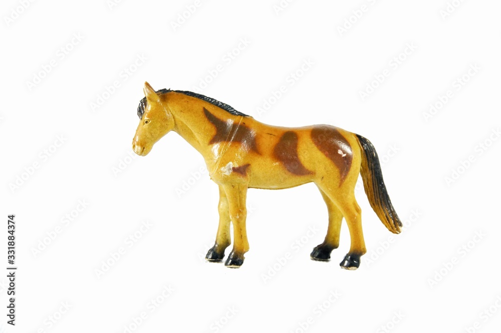 Image of a horse toy isolated on white background