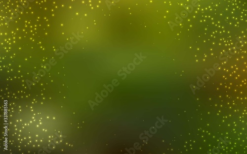 Dark Green vector layout with cosmic stars. Modern abstract illustration with Big Dipper stars. Best design for your ad, poster, banner.