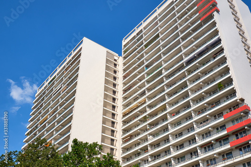 Subsidized housing seen in the former eastern part of Berlin