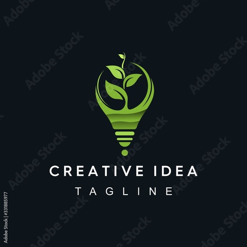 Grow Lamp Abstract Modern Logo