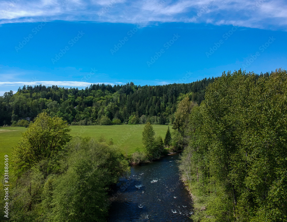 Fabulous aerial photography of Flaming Geyser State Park on a partly cloudy summer day in Auburn Washington State Fabulous aerial photography of Flaming Geyser State Park on a partly cloudy summer day in Auburn Washington State