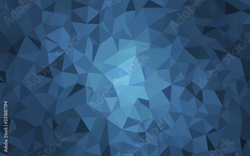 Light BLUE vector gradient triangles pattern. Triangular geometric sample with gradient. Best triangular design for your business.