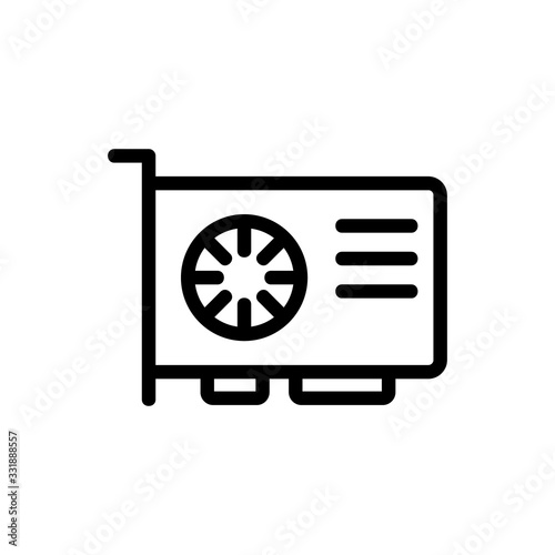 fastest graphics card icon vector. fastest graphics card sign. isolated contour symbol illustration