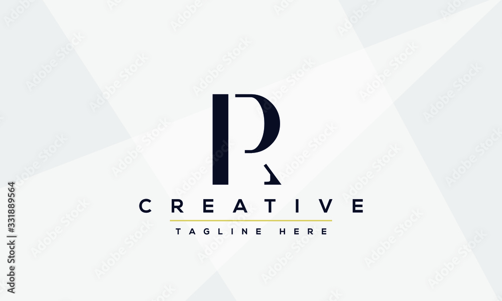 Abstract monogram letter R logo icon design. Minimalist R RR creative initial based vector template.