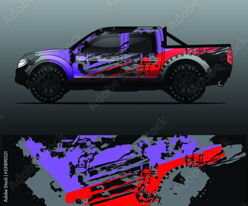 truck decal graphic wrap vector  abstract background