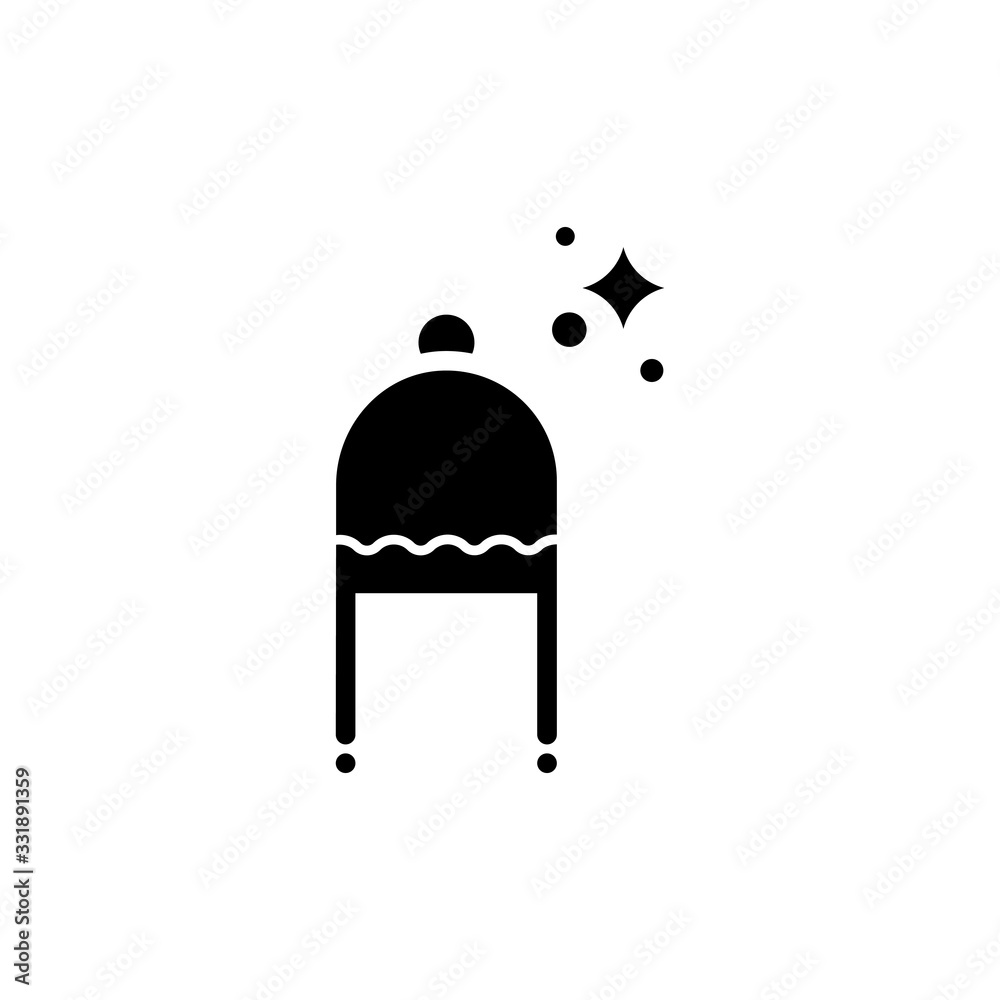 Cap Vector Glyph Icon Illustration. Cap Vector Glyph Icon Illustration.