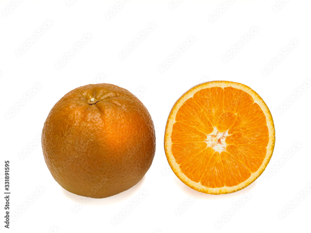Fresh extra sweet Chocolate oranges, close-up on white background Fresh extra sweet Chocolate oranges, close-up on white background