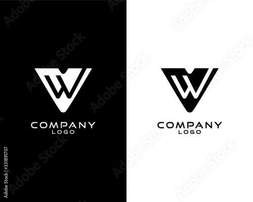 VW, WV letter abstract company Logo Template Vector