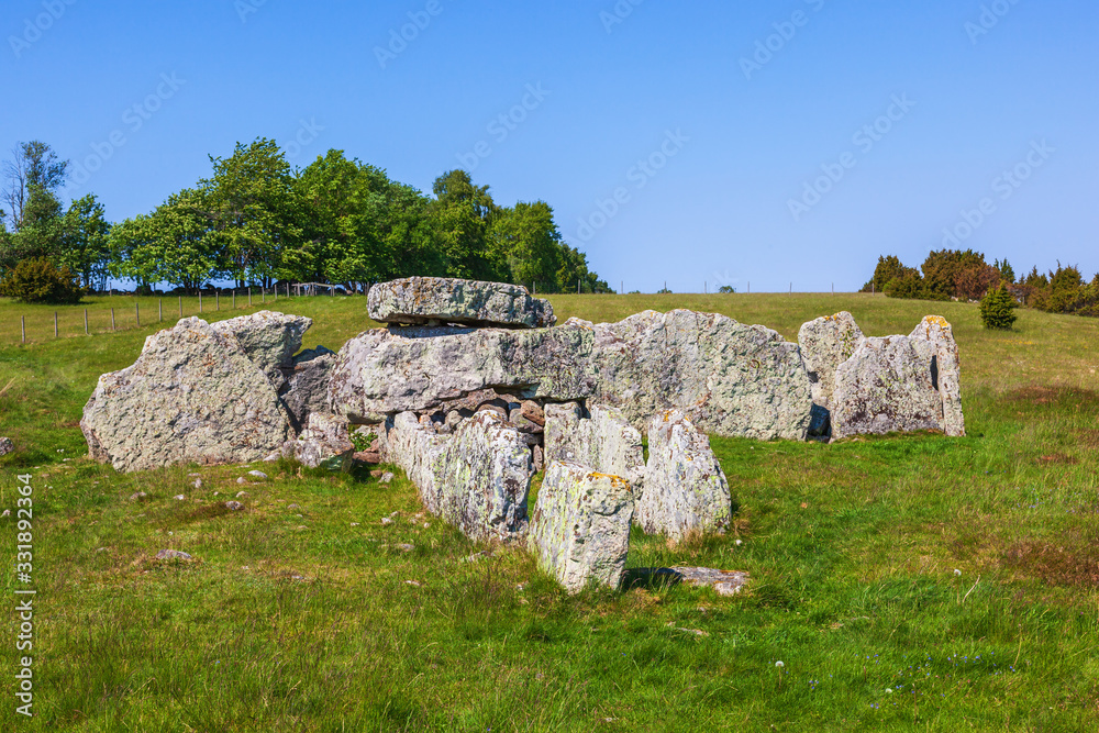 Old passage grave Girommen from Stone age
