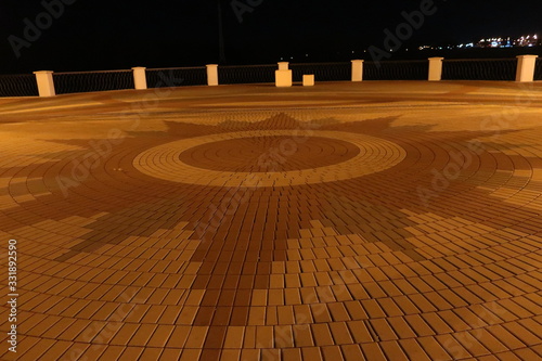  asphalt with a brickwork pattern in the evening