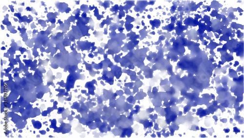 Blue blots watercolor background for your design, watercolor background concept, vector.