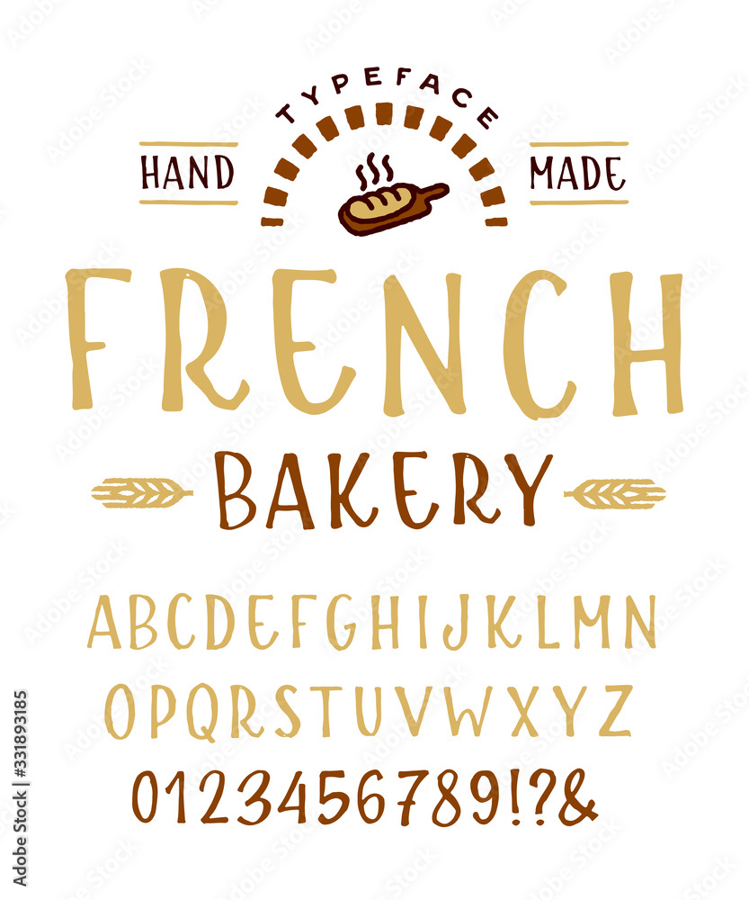 Fototapeta premium Font 'French Bakery' Clean Version