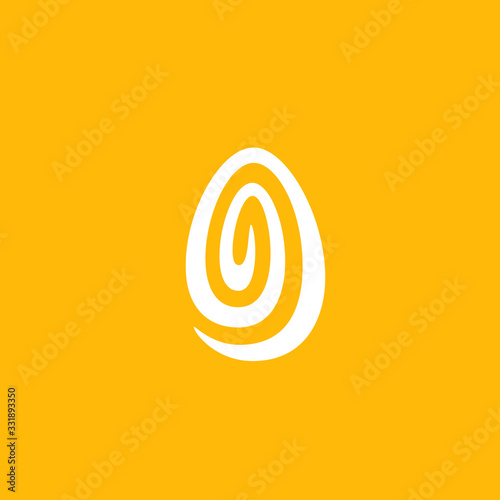Cosmic World Egg Conceptual Minimal Symbol. Memorable Visual Metaphor. Represents the Concept of Creation, Maternity, Rebirth, Progress, Reproduction, Fertility, Dynamic Movement, Expanding Energy etc