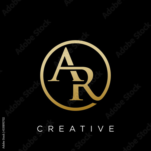 ar logo design vector