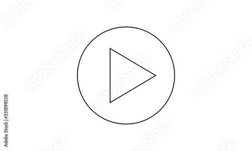 Line vector play music icon