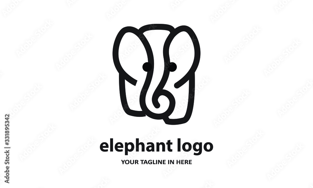 The concept of modern Simple elephant logo design is easy to remember The concept of modern Simple elephant logo design is easy to remember