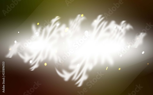 Dark Yellow vector background with xmas snowflakes. Glitter abstract illustration with crystals of ice. New year design for your business advert.