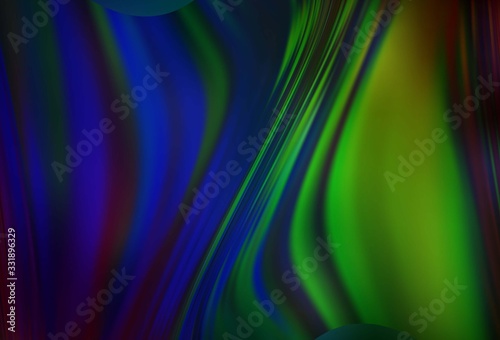 Dark Blue, Green vector blurred background. Colorful illustration in abstract style with gradient. Completely new design for your business.