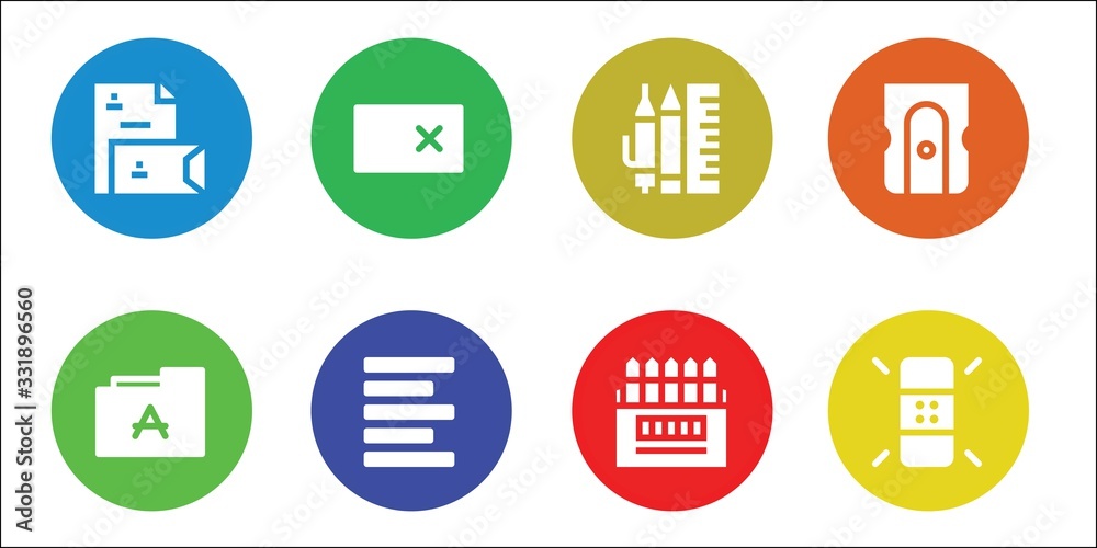 Modern Simple Set of eraser Vector filled Icons Modern Simple Set of eraser Vector filled Icons