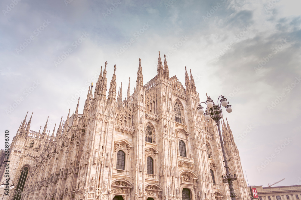 Milan Cathedral or Duomo di Milano, Italy.