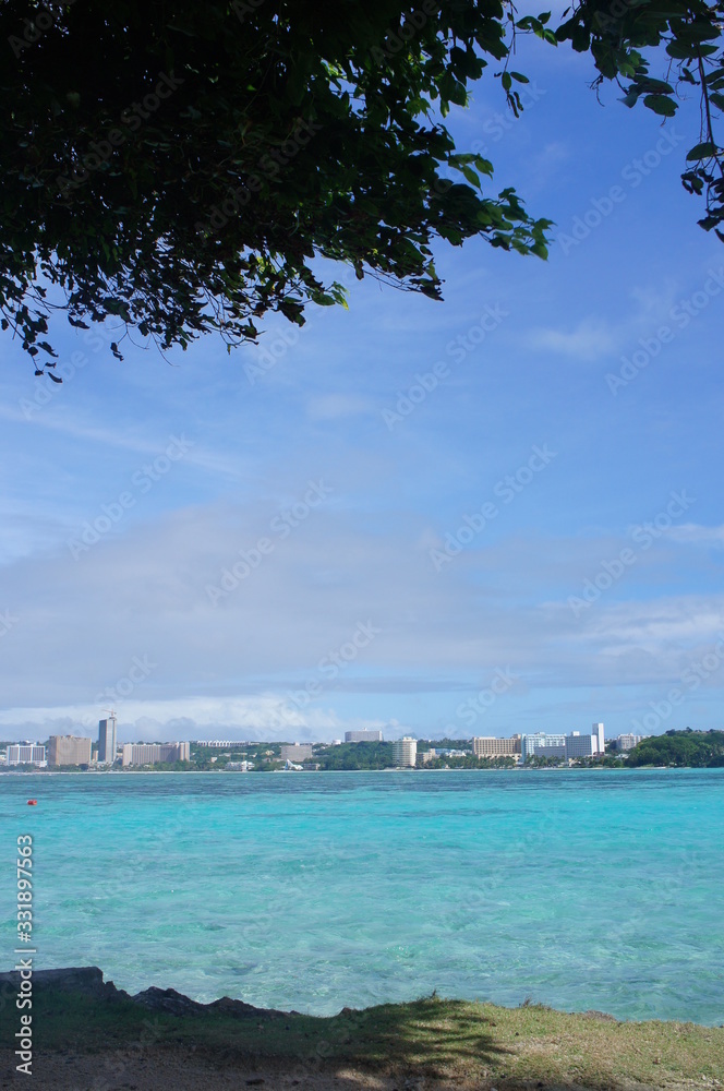 the beautiful beach in guam