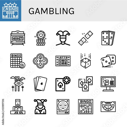 gambling icon set